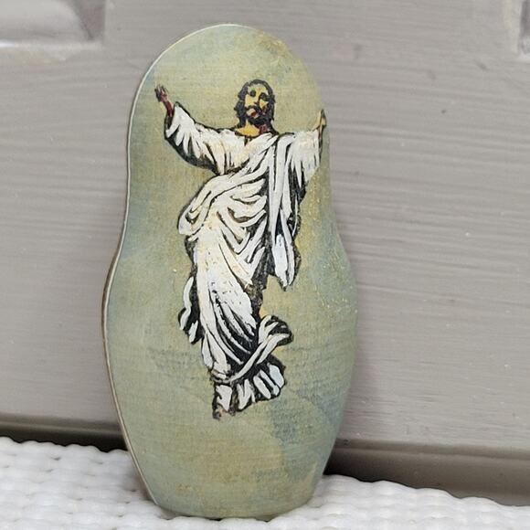 Matryoshka Nesting Dolls 5 Set Life of Jesus Christ Nativity Russian 7" SIGNED - Picture 10 of 13